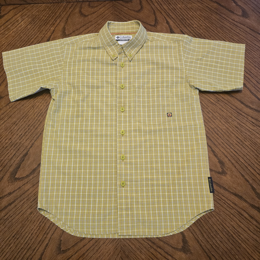 Columbia Men's Yellow Plaid Shirt
